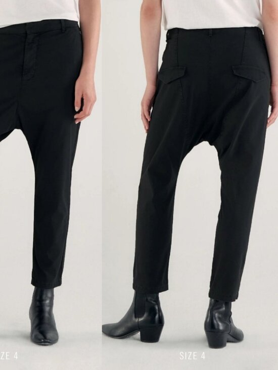 Nili Lotan Pants - Nili Lotan Paris Twill Drop Crotch Pants in Jet Black Size 2